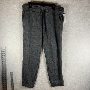Calvin‎ Klein Jogger Pants Women 2XL Slate Heather Cotton Drawstring 7557